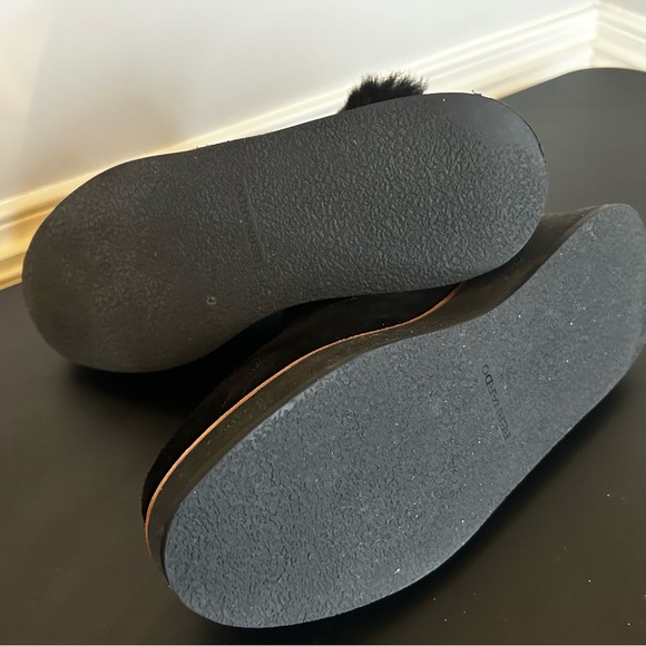 Bernardo Phoebe Black Suede Mules Flats from Anthropologie Sz 6.5 Retail $258 - Picture 5 of 7